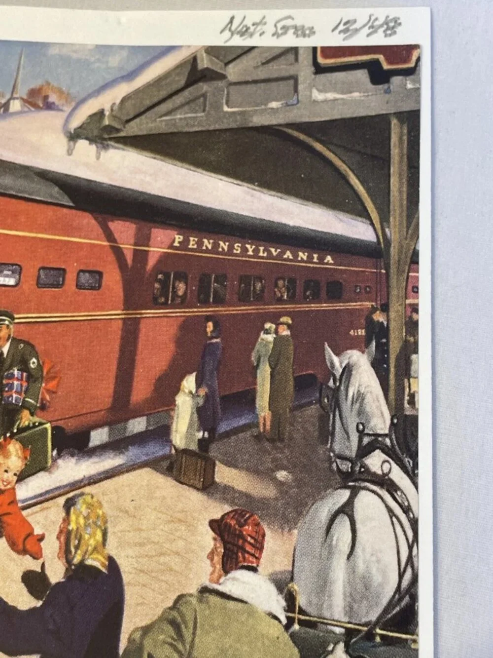 1948 Pennsylvania Railroad Ad Holiday Homecoming National Geographic Christmas - Picture 6 of 11